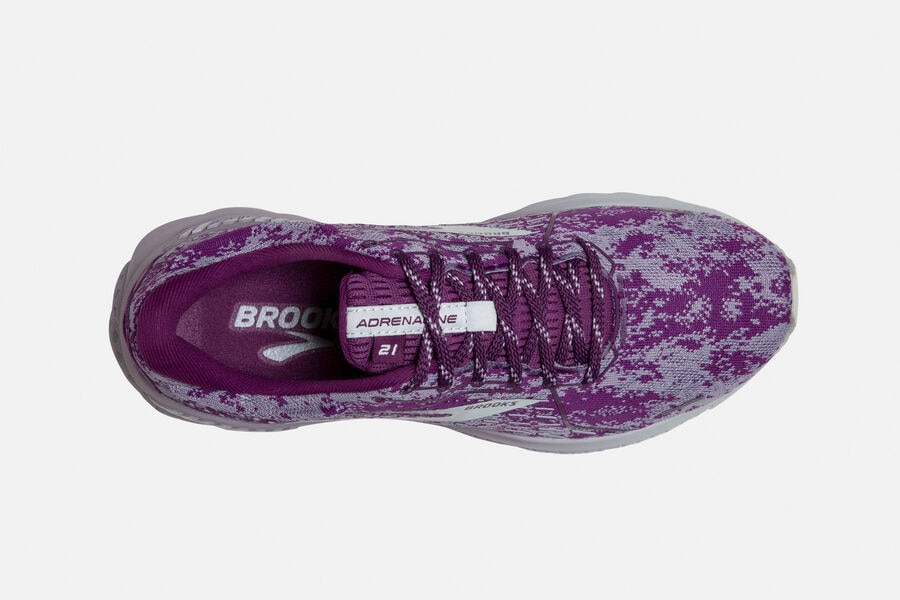 Brooks Adrenaline GTS 21 Road Running Shoes - Womens - Purple/Silver - YX9538417